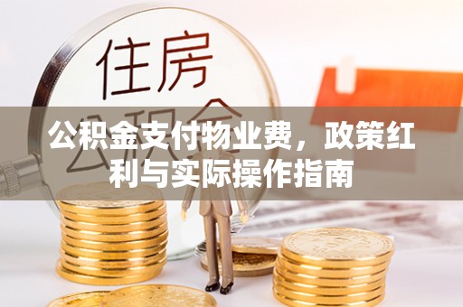 大涌公积金支付物业费，政策红利与实际操作指南