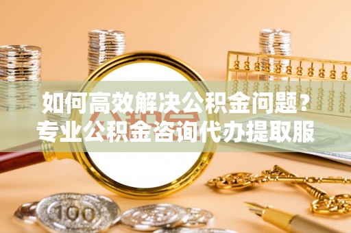 大涌如何高效解决公积金问题？专业公积金咨询代办提取服务来帮你
